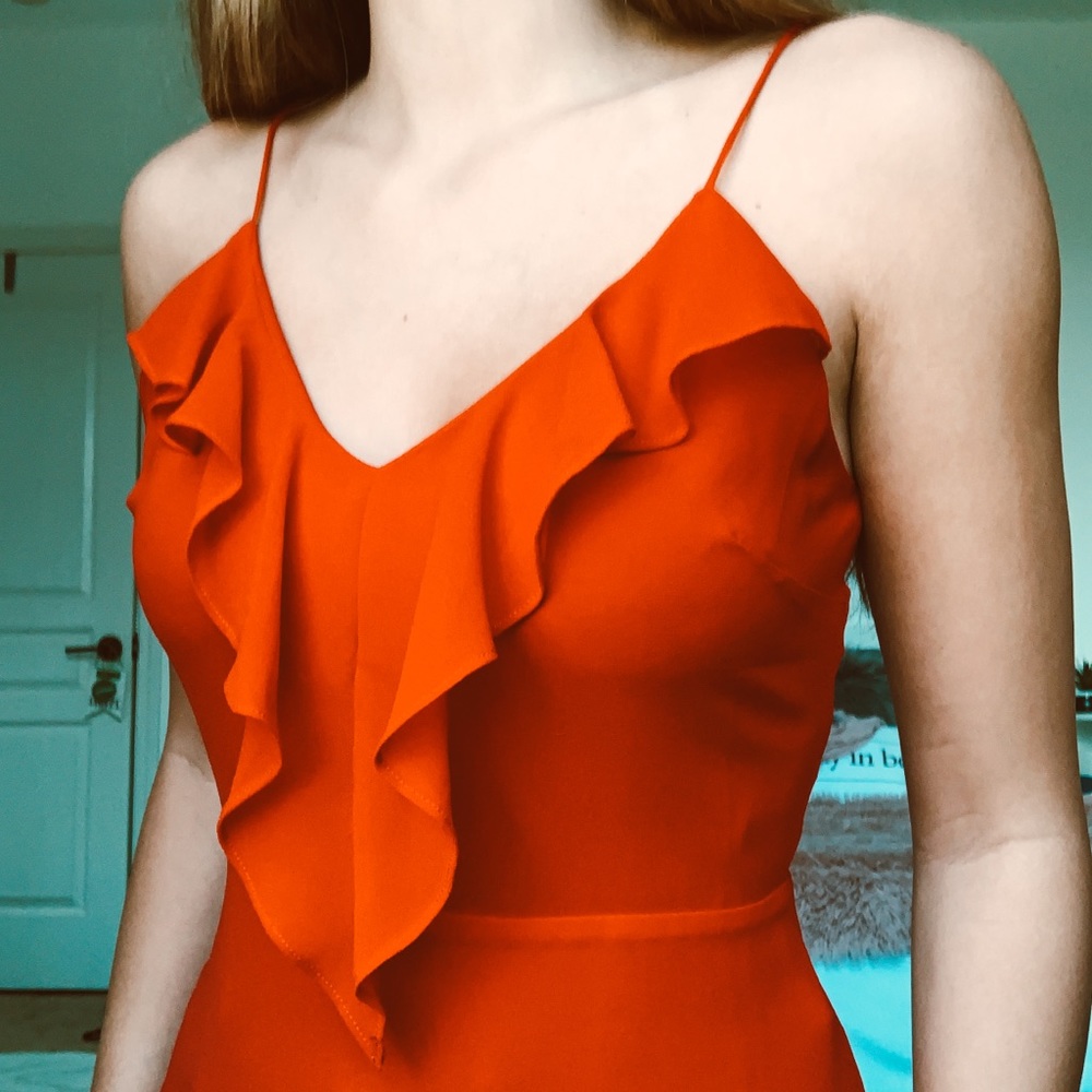 ⚡️Red Fitted Peplum Tank Top⚡️